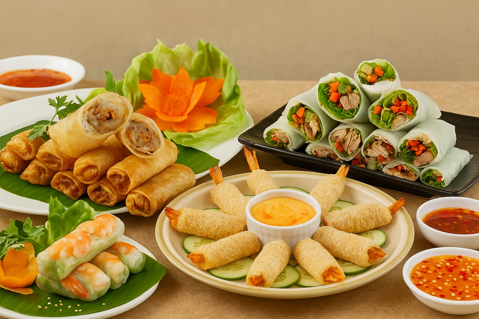 The term "spring rolls"